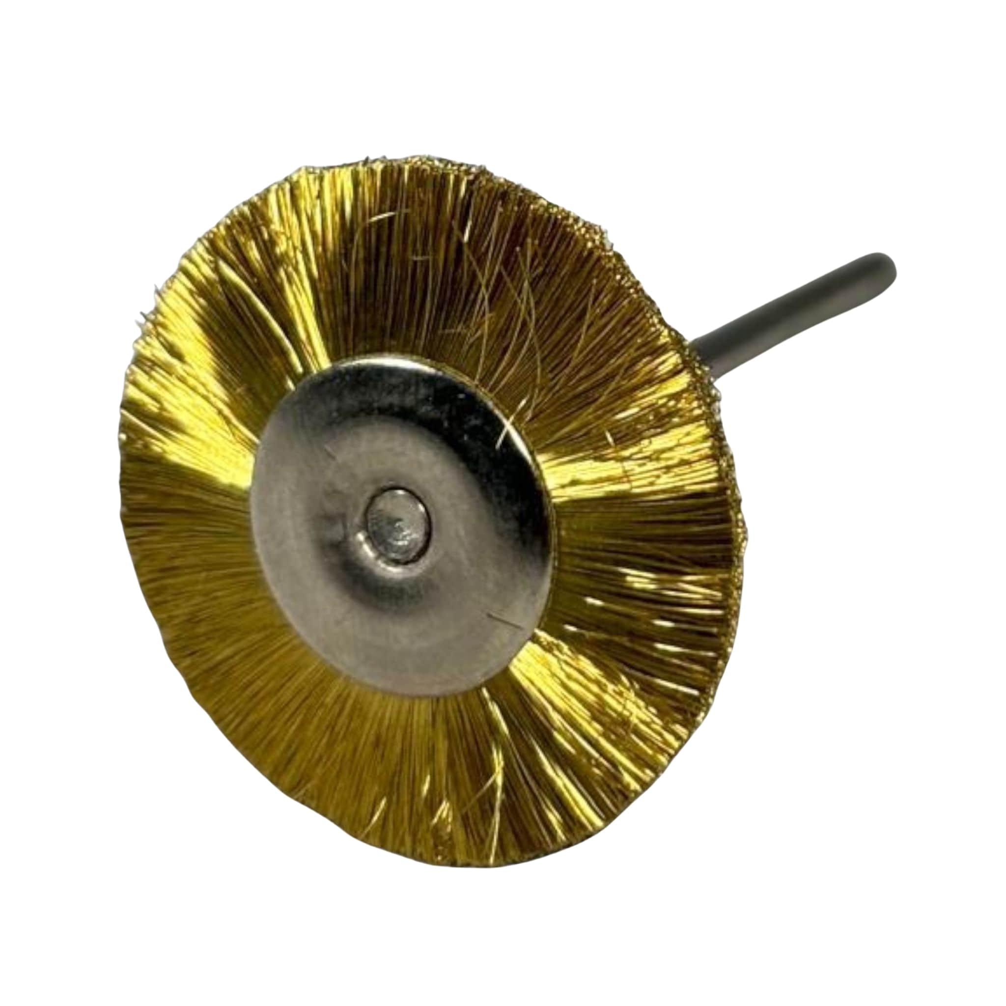 Круглая проволочная щетка с желтым патроном 