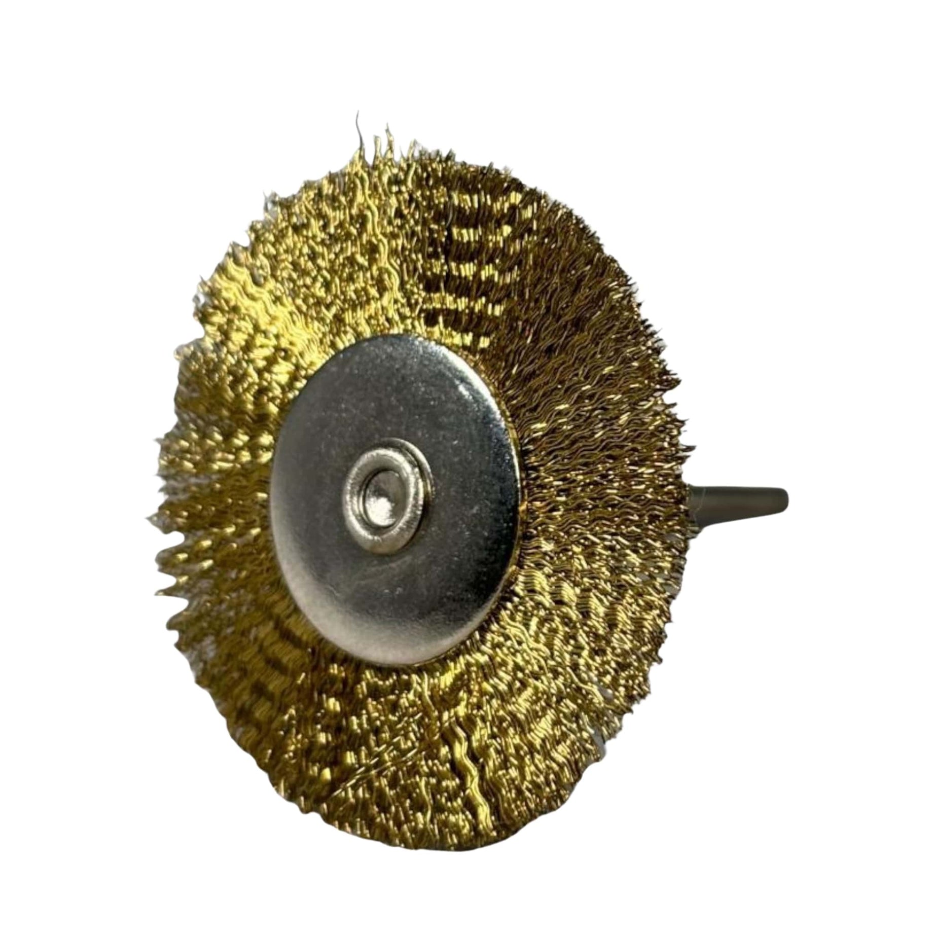 Круглая проволочная щетка с желтым патроном 